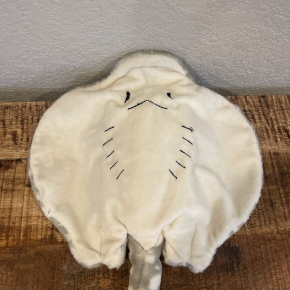STINGRAY PLUSH Stuffed Animal Plush Toy Gray White Polka Dots - Picture 8 of 9
